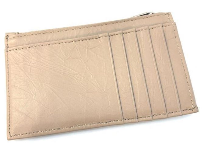 Tarjetero largo Crush de Balenciaga Beige - vista 2