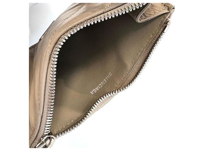 Tarjetero largo Crush de Balenciaga Beige - vista 3