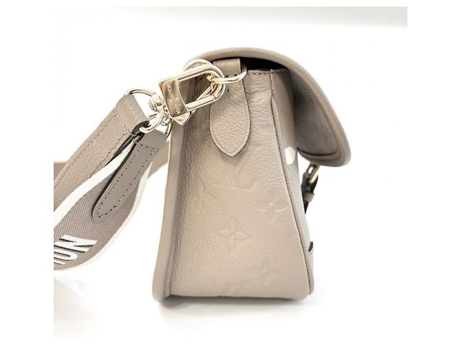 Borsa a Spalla Louis Vuitton Diane Bicolor Empreinte Beige Grigio Crudo - vista 3