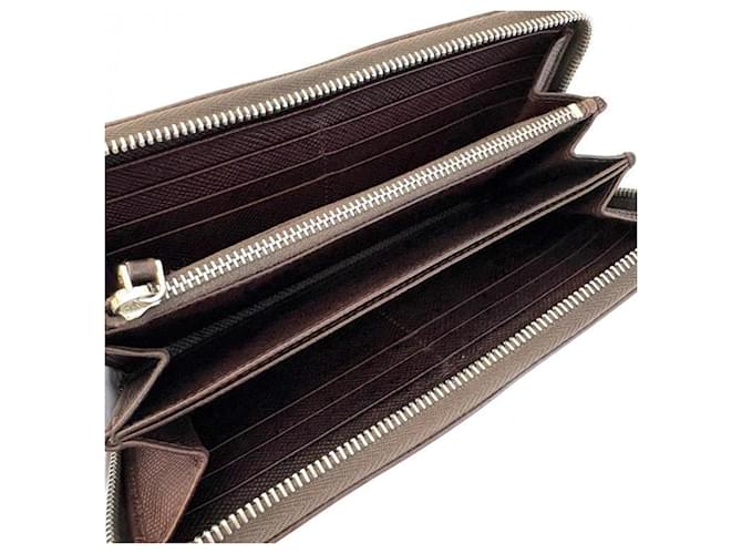 Prada Saffiano Leder Langgeldbörse Braun - Ansicht 4