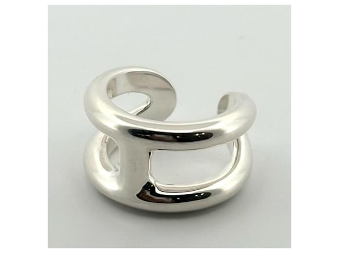 Ring Anello Hermès Osmos PM in argento - vista 2