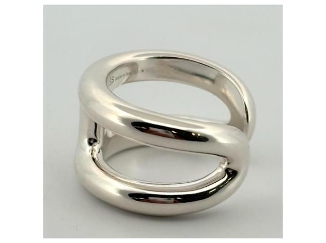 Ring Anello Hermès Osmos PM in argento - vista 7