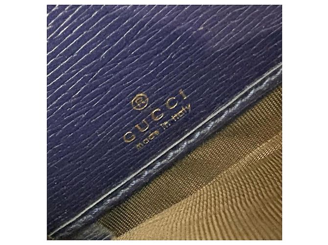Cartera larga con cremallera redonda Gucci Polka Dot Horsebit Roja Azul marino - vista 4