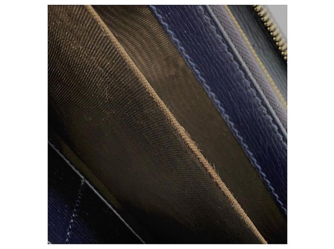 Cartera larga con cremallera redonda Gucci Polka Dot Horsebit Roja Azul marino - vista 6