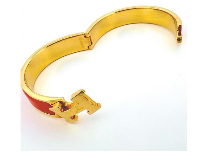 Hermès HERMES Clic Clac PM Emaille Armreif Golden Orange - Ansicht 5