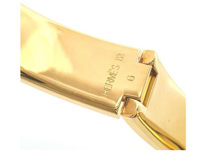 Hermès HERMES Clic Clac PM Emaille Armreif Golden Orange - Ansicht 6