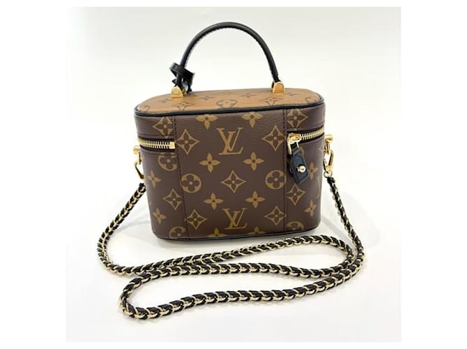Borsa a tracolla Louis Vuitton Monogram Reverse Vanity Chain Marrone Nero Monogramma - vista 2