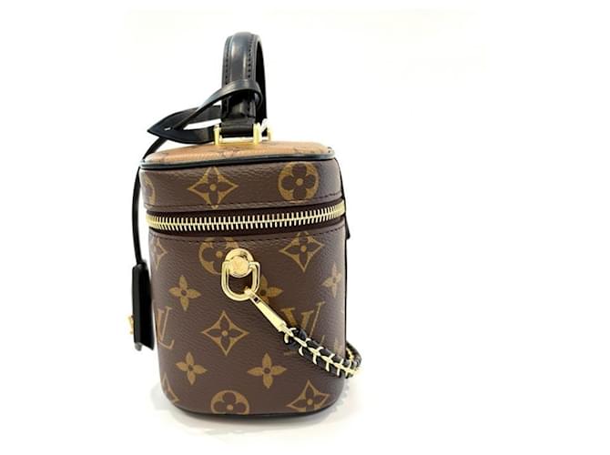 Borsa a tracolla Louis Vuitton Monogram Reverse Vanity Chain Marrone Nero Monogramma - vista 4