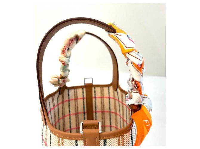 Hermès Borsa Hermes Picotin Lock PM Marrone Rosso Beige Arancione Crudo - vista 12