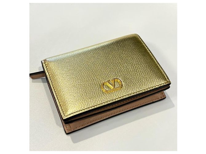 Cartera Compacta Valentino V-logo Signature Beige - vista 2