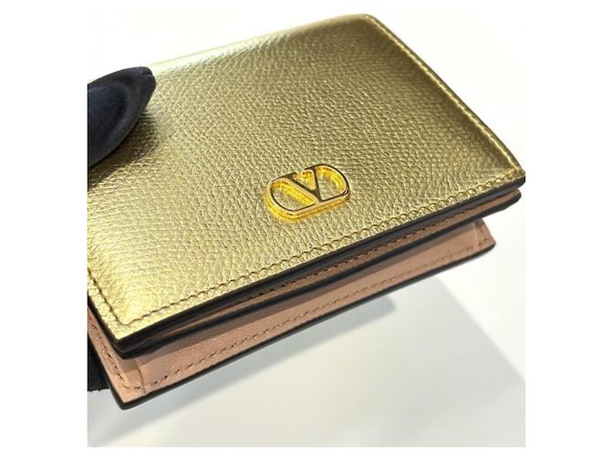 Cartera Compacta Valentino V-logo Signature Beige - vista 5