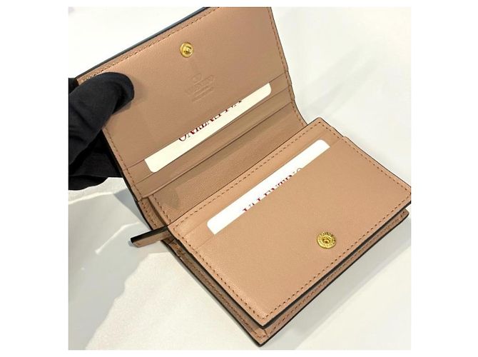 Cartera Compacta Valentino V-logo Signature Beige - vista 6