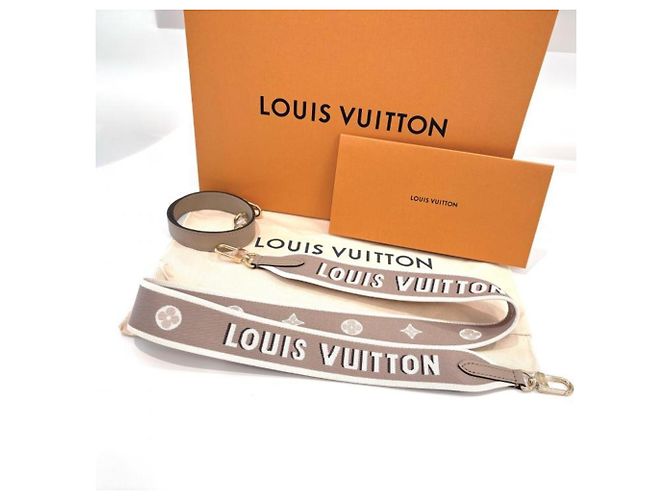 Borsa a Spalla Louis Vuitton Diane Bicolor Empreinte Beige Grigio Crudo - vista 8