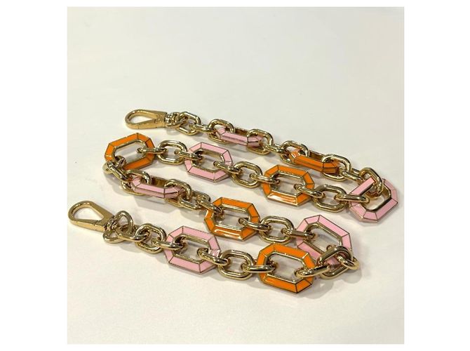 Tracolla per borsa Louis Vuitton Capucines Rosa D'oro Arancione - vista 4