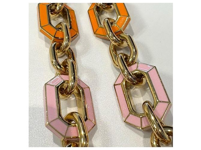 Tracolla per borsa Louis Vuitton Capucines Rosa D'oro Arancione - vista 6