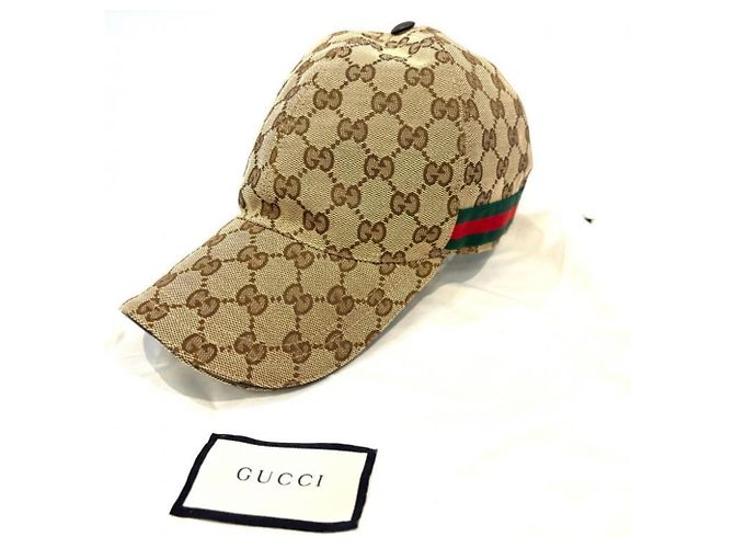 Gucci GG Canvas Web Stripe Baseball Cap Braun - Ansicht 16