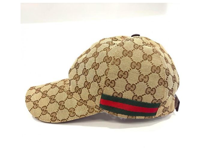 Gucci GG Canvas Web Stripe Baseball Cap Braun - Ansicht 3