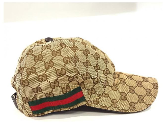 Gucci GG Canvas Web Stripe Baseball Cap Braun - Ansicht 5