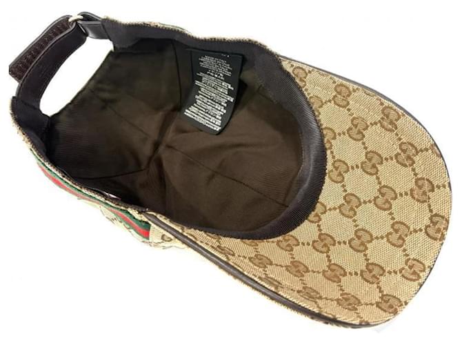 Gucci GG Canvas Web Stripe Baseball Cap Braun - Ansicht 7