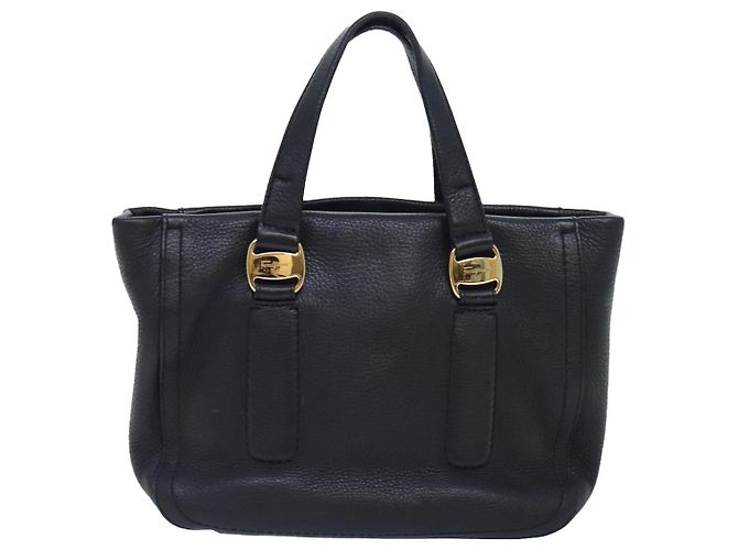 Salvatore Ferragamo Vala Leather Nero - vista 2
