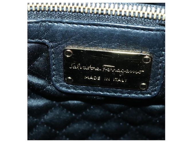 Salvatore Ferragamo Vala Leather Nero - vista 7
