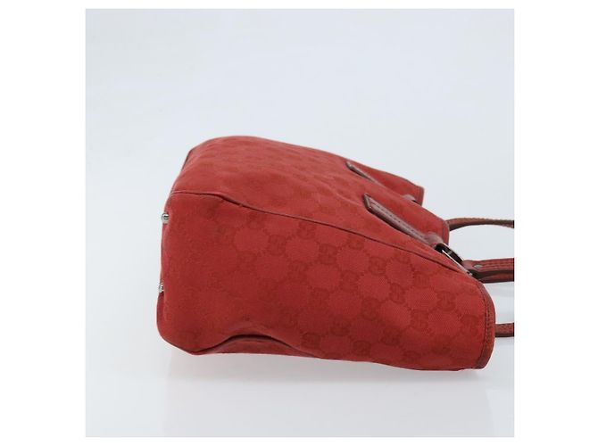 Gucci Vintage Open Tote GG Canvas and leather Medium Rot - Ansicht 3