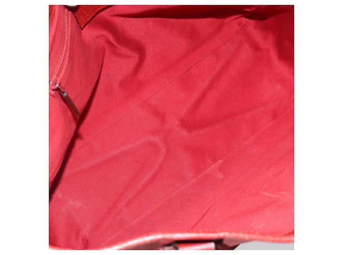 Gucci Vintage Open Tote GG Canvas and leather Medium Rot - Ansicht 5