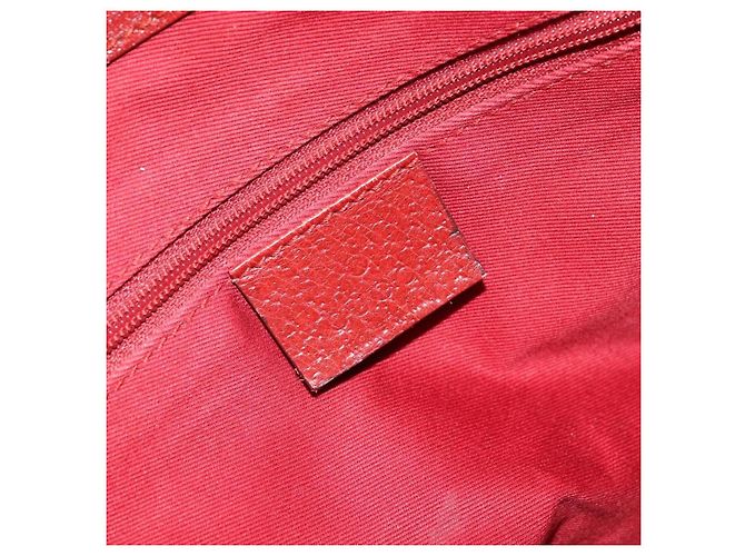 Gucci Vintage Open Tote GG Canvas and leather Medium Rot - Ansicht 6