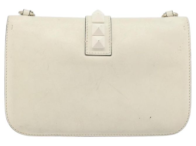 Valentino Garavani Glam Lock Leather Medium Weiß - Ansicht 2
