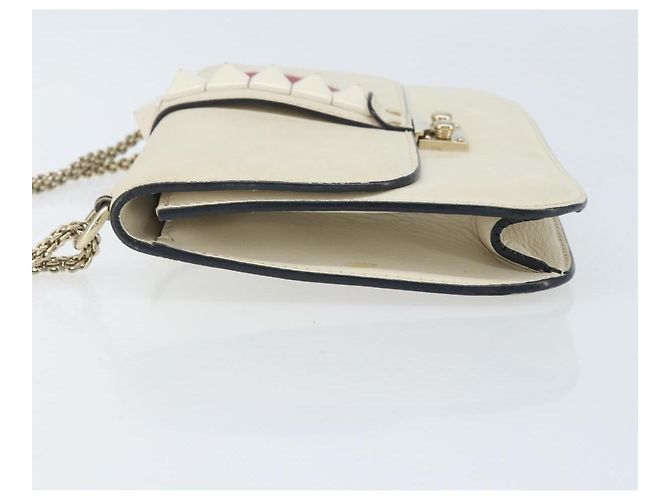 Valentino Garavani Glam Lock Leather Medium Weiß - Ansicht 4