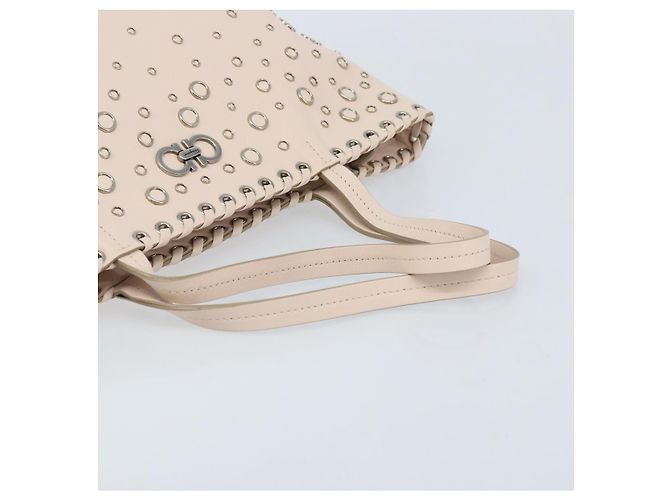 Salvatore Ferragamo Gancini in pelle Small Rosa - vista 7