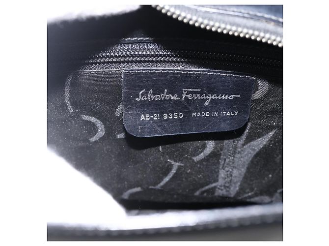 Bolsa Tote de couro Salvatore Ferragamo Double Gancini com fivela lateral Medium Preto - vista 6