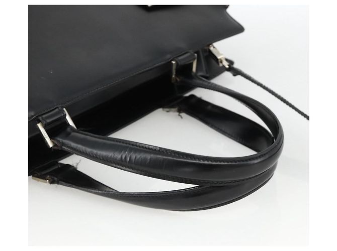 Bolsa Tote de couro Salvatore Ferragamo Double Gancini com fivela lateral Medium Preto - vista 7