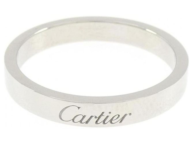 Bague anneau en platine Cartier - vue 2