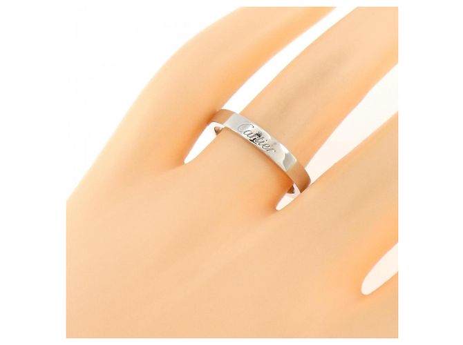 Bague anneau en platine Cartier - vue 3