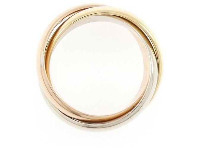 Anello Cartier Trinity in oro rosa bianco e giallo 18K - vista 2