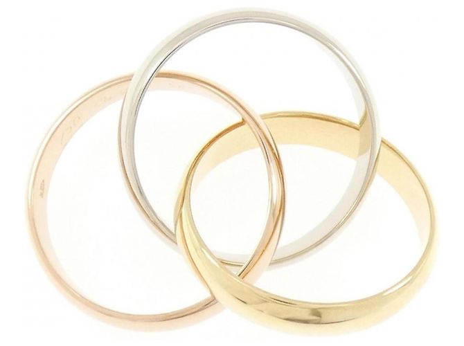 Anello Cartier Trinity in oro rosa bianco e giallo 18K - vista 3