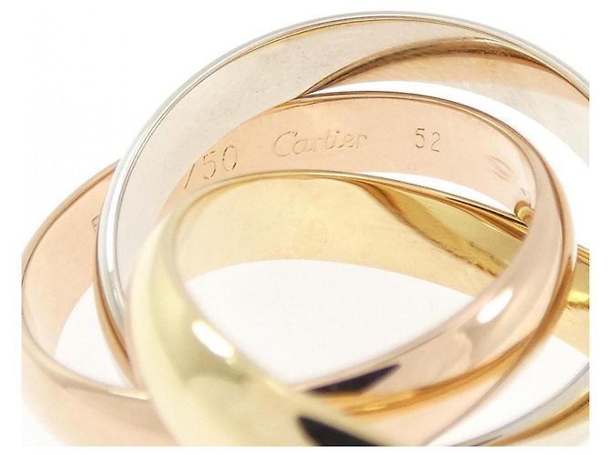 Anello Cartier Trinity in oro rosa bianco e giallo 18K - vista 4