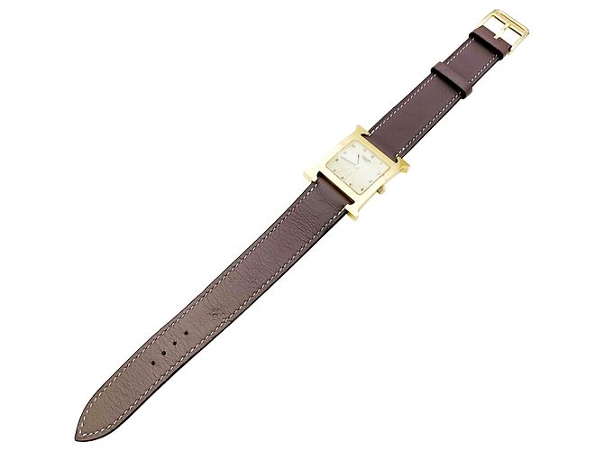 Hermès Uhr, "Heure H", vergoldet, Stahl. - Ansicht 2