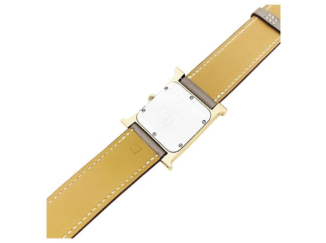 Hermès Uhr, "Heure H", vergoldet, Stahl. - Ansicht 4