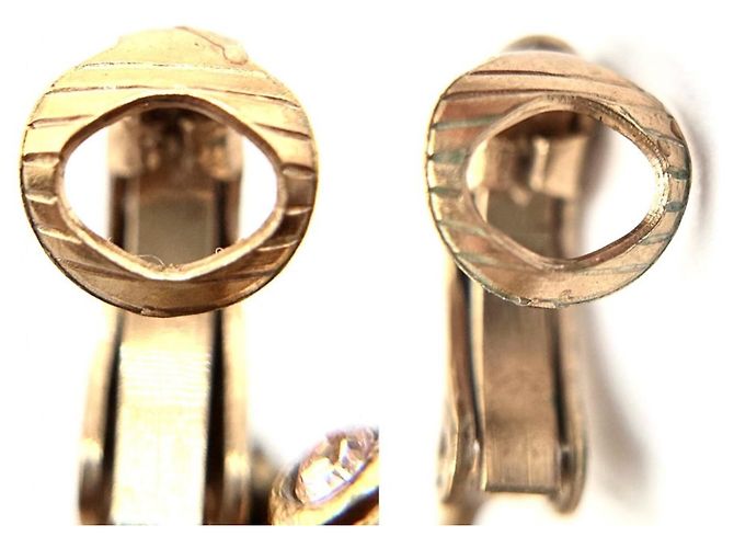 Orecchini a clip Chanel Gold con strass D'oro - vista 4