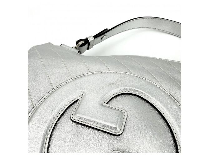 Borsa Tote Blondie Small da donna Gucci Argento Metallico - vista 10