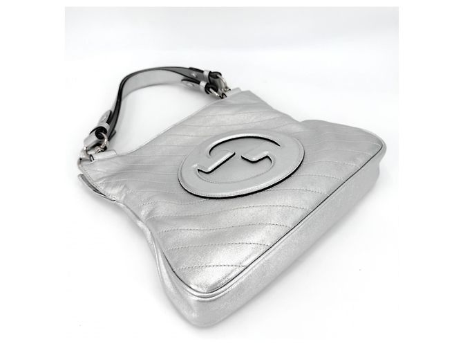 Borsa Tote Blondie Small da donna Gucci Argento Metallico - vista 3