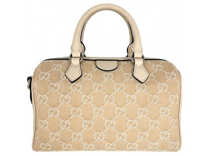 Borsa Mini Boston GG da donna Gucci Bianco Beige - vista 2