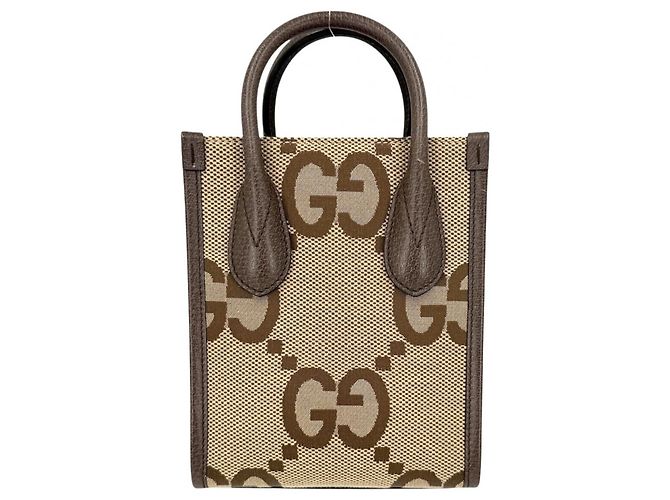 Borsa Tote Jumbo GG da donna Gucci Marrone Beige - vista 2