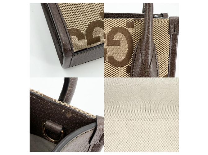 Borsa Tote Jumbo GG da donna Gucci Marrone Beige - vista 6