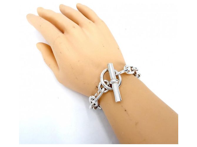 Hermès Bracciale Hermes Chaine d'Ancre GM Argento - vista 2