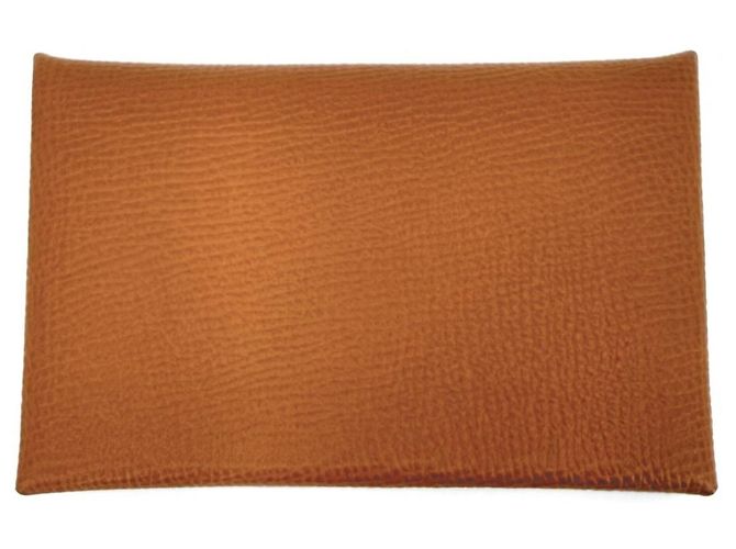 Monedero Calvi Hermès en piel Epsom marrón Castaño - vista 2