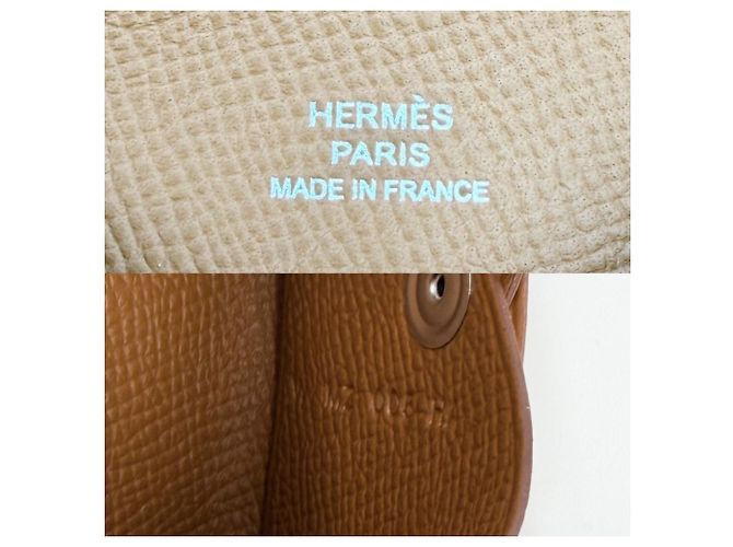 Monedero Calvi Hermès en piel Epsom marrón Castaño - vista 5