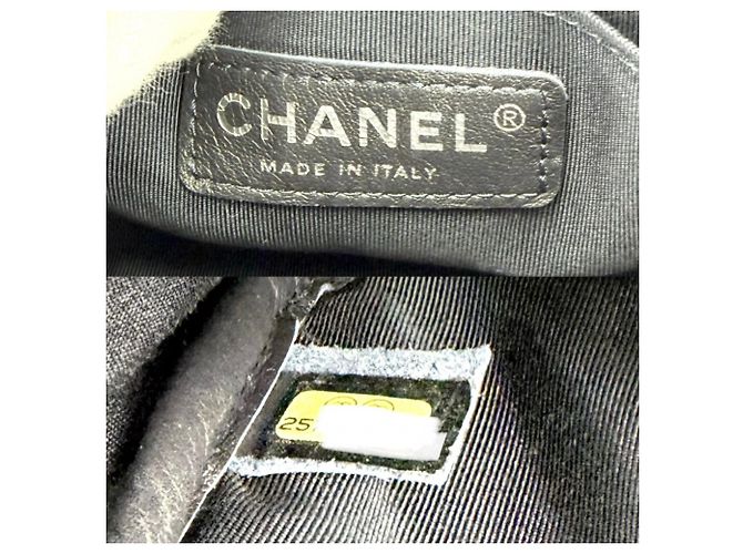 Borsa a tracolla in pelle blu navy Chanel - vista 5